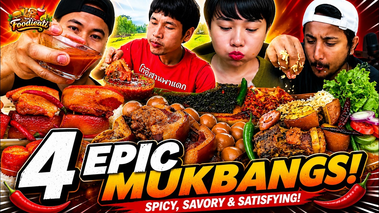 1.5x speed!!🔥How MUKBANGERS AROUND THE WORLD eats PORK BELLY 🇵🇭🇻🇳🇮🇳🇹🇭🇮🇩