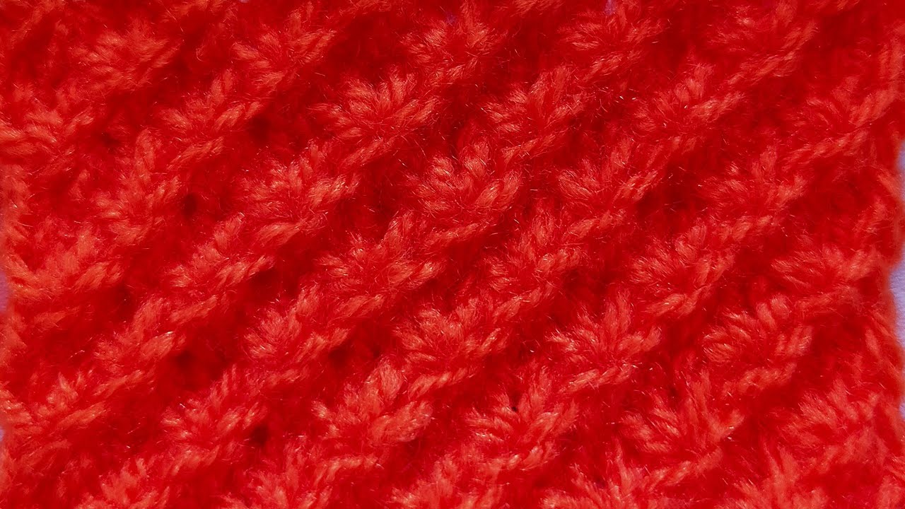 Tutoriel point d'étoile au tricot, point ajouré le point d'étoile au tricot