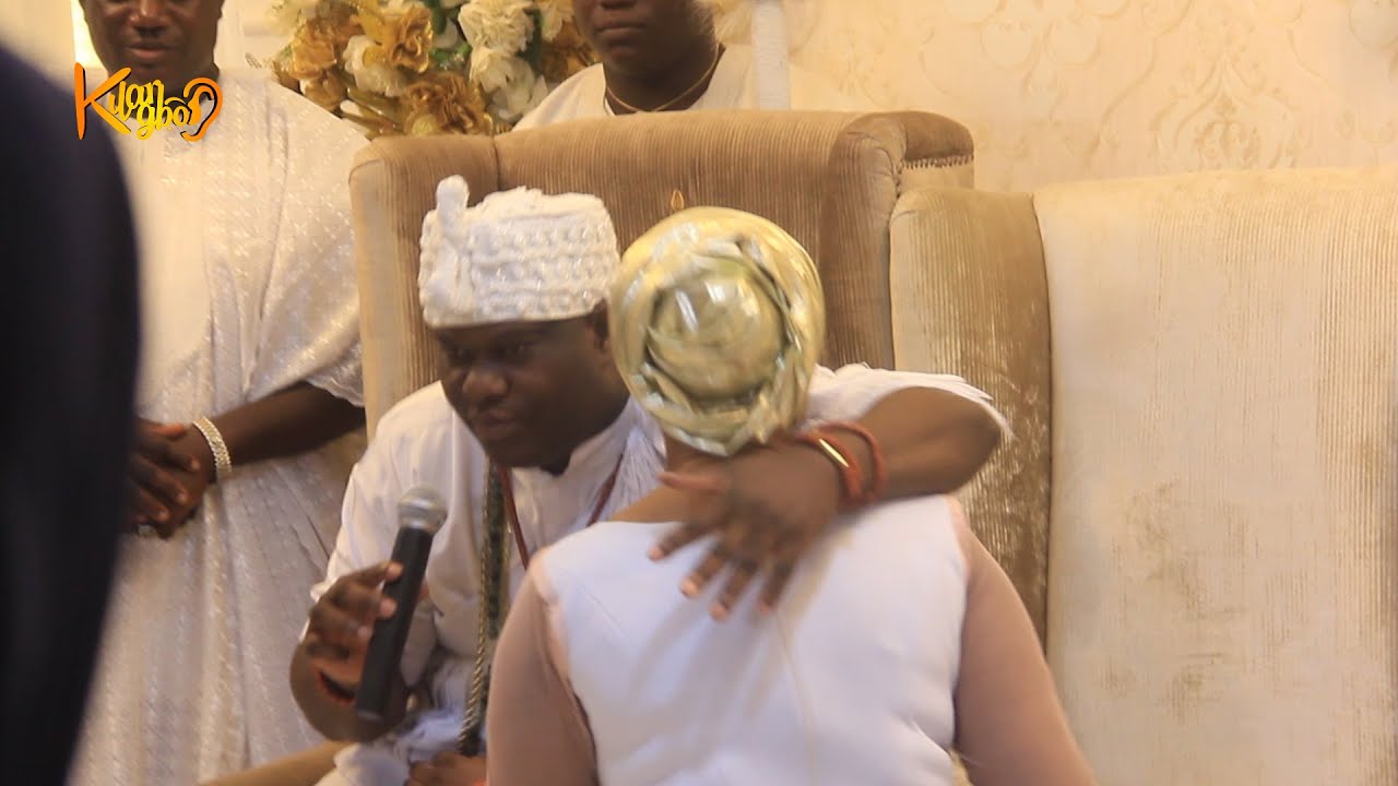 Ooni Prays For More Heirs As He Romantically Couldn't Resist Himself from Olori Naomi's Jokes