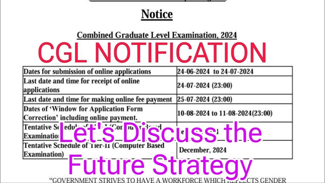 SSC CGL 2024 NOTIFICATION | FUTURE STRATEGY
