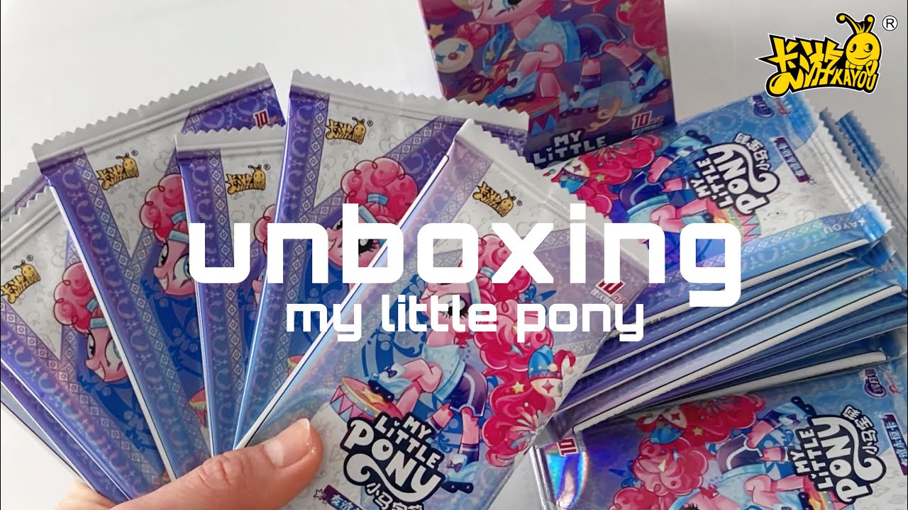 unboxing 18 packs of my little pony kayou cards