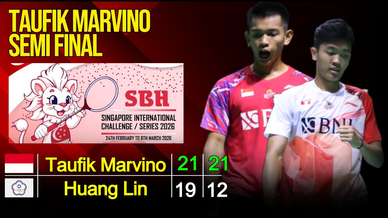 Taufik/Marvino vs Lu/Tsai (Tpe) SF Singapore IC 2026 | Live Badminton Reaction + Score