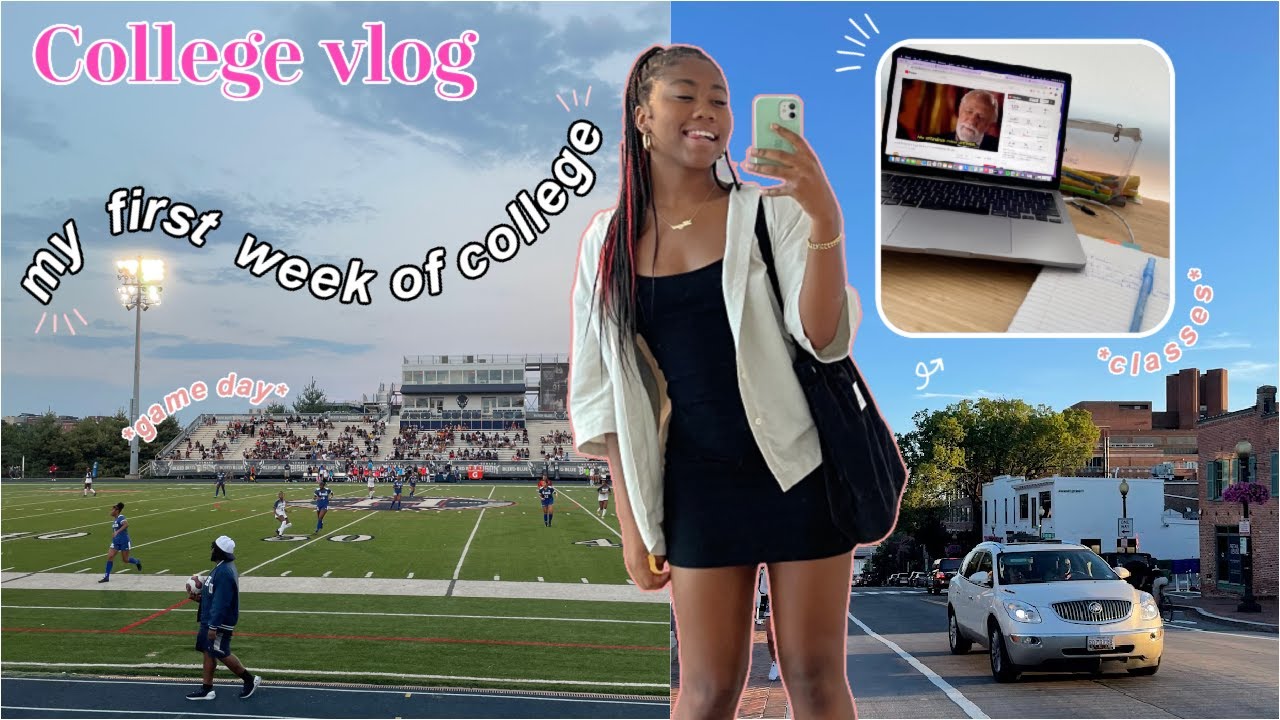 college vlog | My first week of school (game day, exploring DC, in person classes)