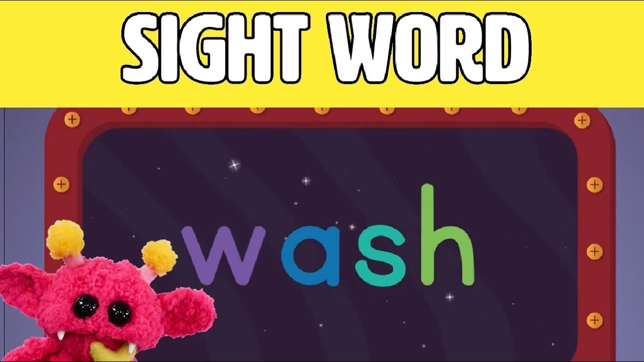 WASH - Let's Learn the Sight Word WASH with Hubble the Alien! | Nimalz Kidz! Songs and Fun!