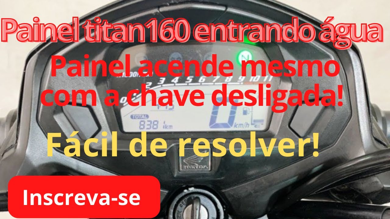 Titan160 com água  no painel. @MF Motos