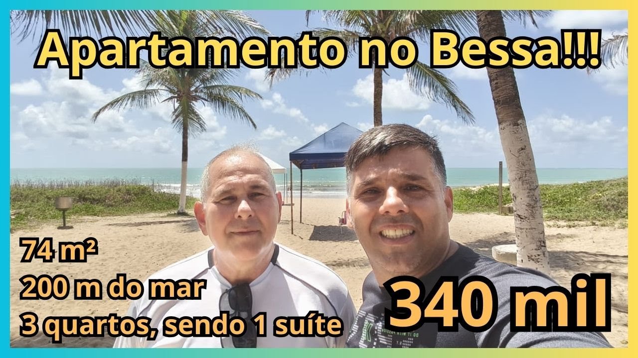 🏖️ Apartamento à Venda no Bessa-R$340mil!!! – 3 Quartos – 200m da Praia | Oportunidade