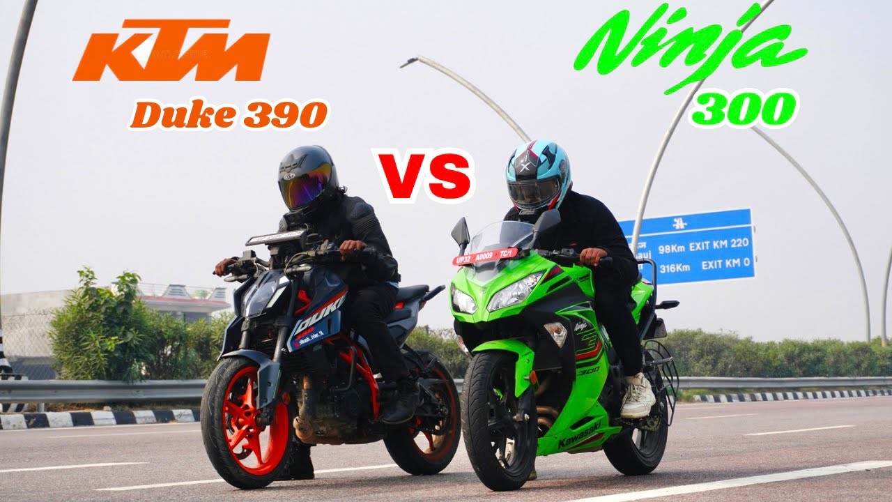 Kawasaki ninja 300 vs Ktm duke 390|| Drag Race 🔥