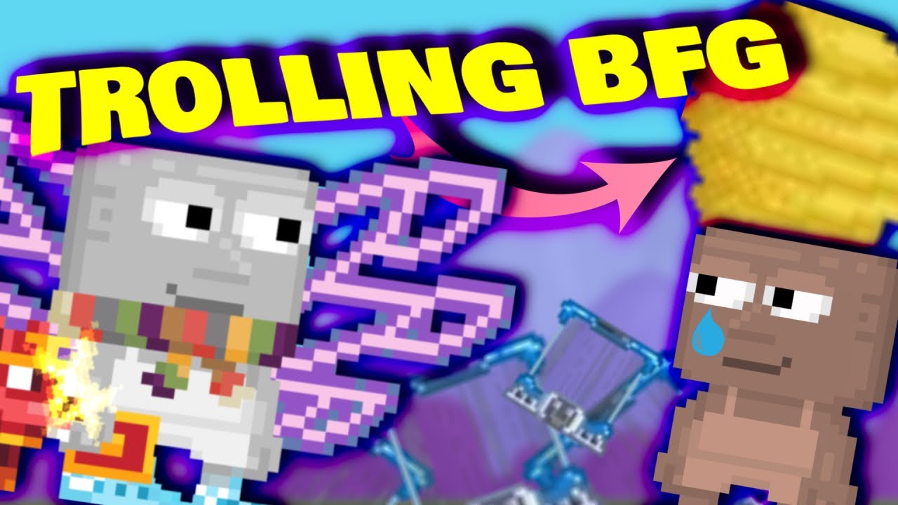 *TROLLING* Growtopia players in BFG Farms!