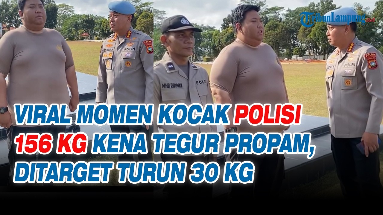 Viral Momen Kocak Polisi 156 Kg Kena Tegur Propam, Ditarget Turun 30 Kg Selama Puasa