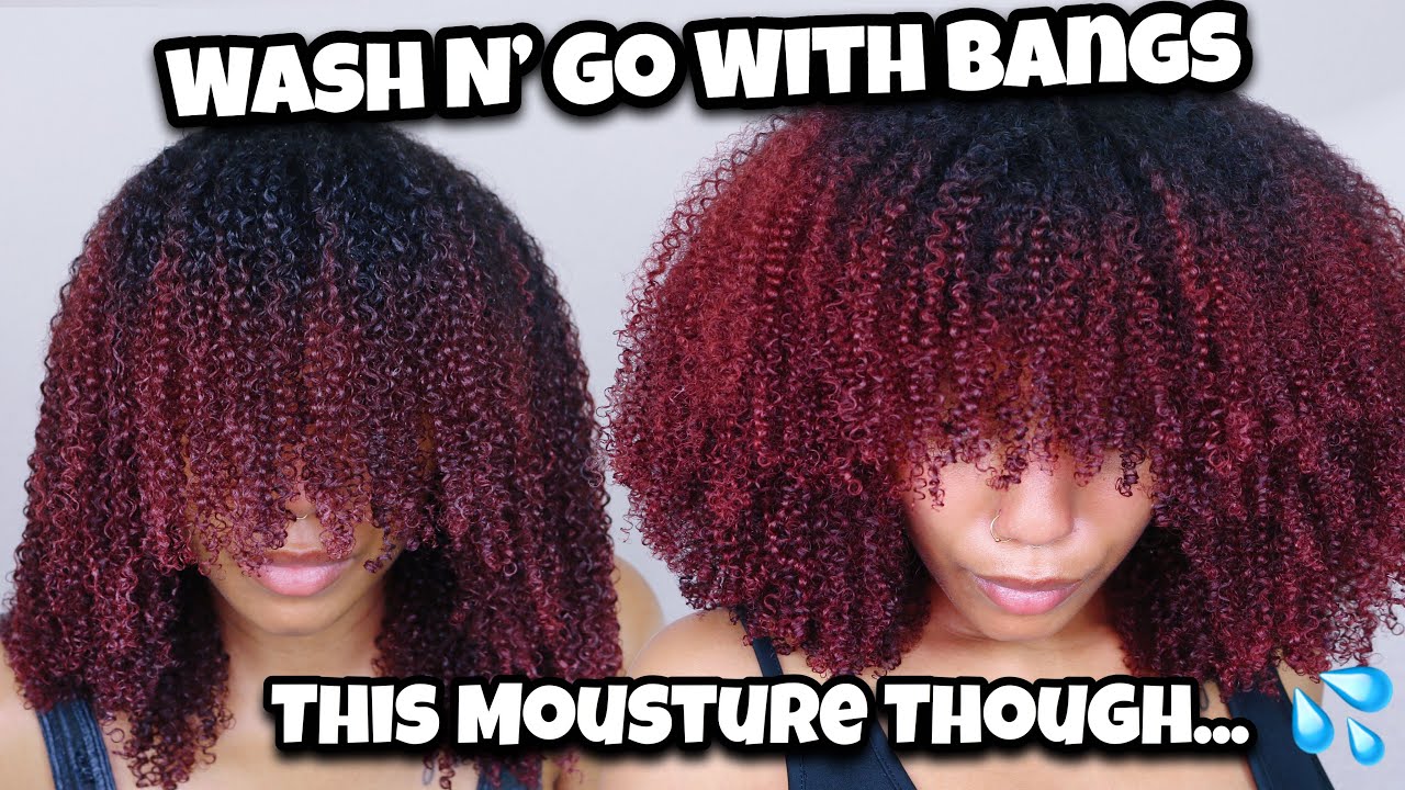 Styling My Wash N' Go With Bangs Using VEGAN Hair Products | Curlsmith