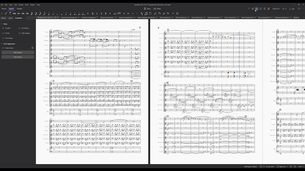 Symphony No. 5 for 17 Saxophones, Percussion, and Harp - Dmitri Shostakovich arr. Brody Titus