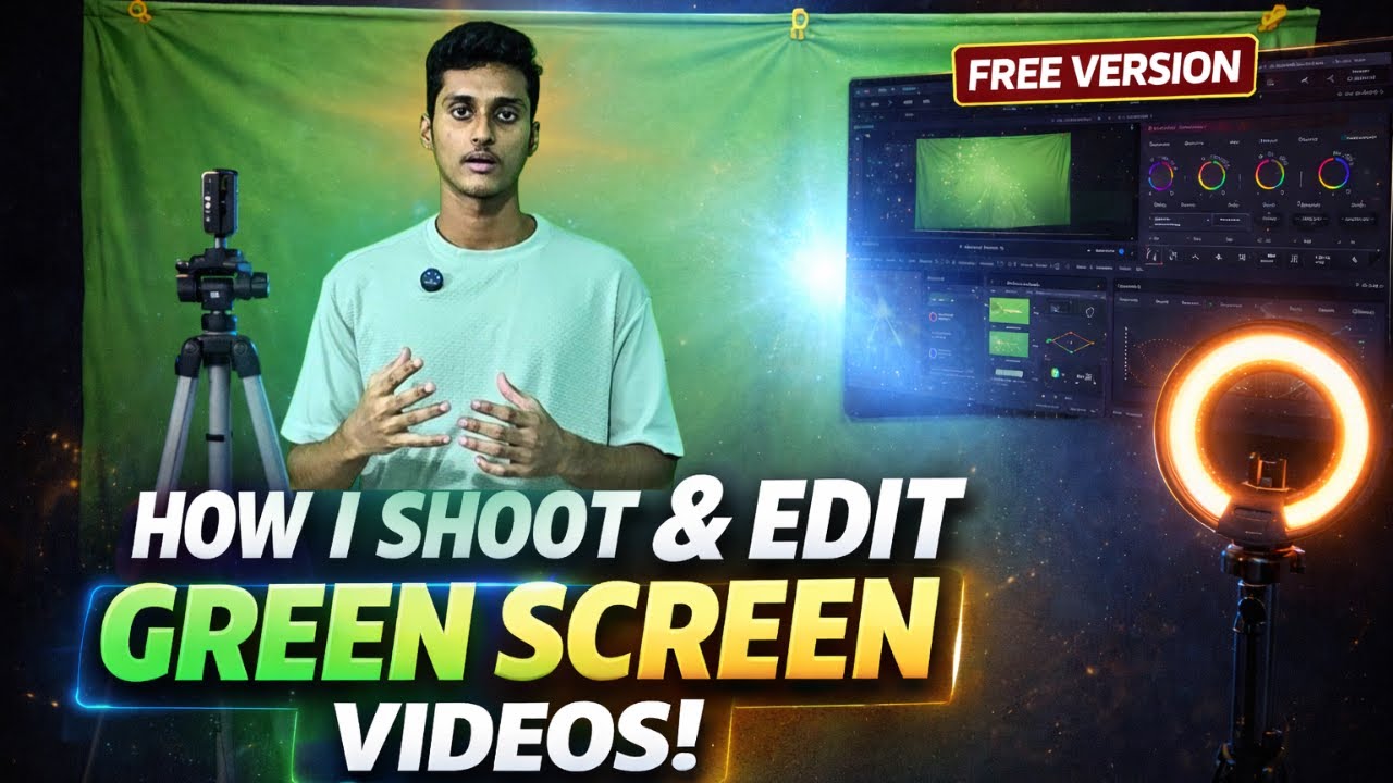 How I Shoot & Edit Green Screen Videos | Simple Home Setup + DaVinci Resolve (FREE)