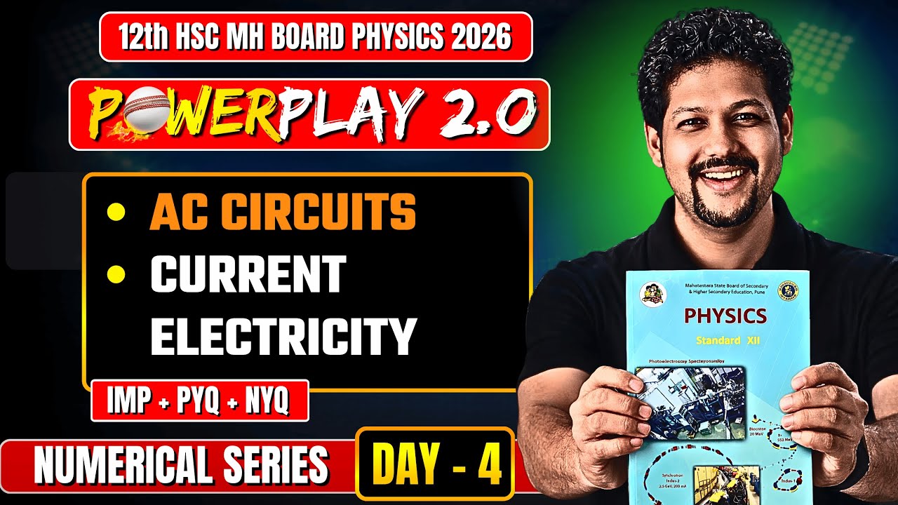 DAY 4 | CLASS 12 | PHYSICS POWERPLAY 2.O 💥🔻|  ALL NUMERICAL SERIES BY SARVAT SIR | DC JANTA