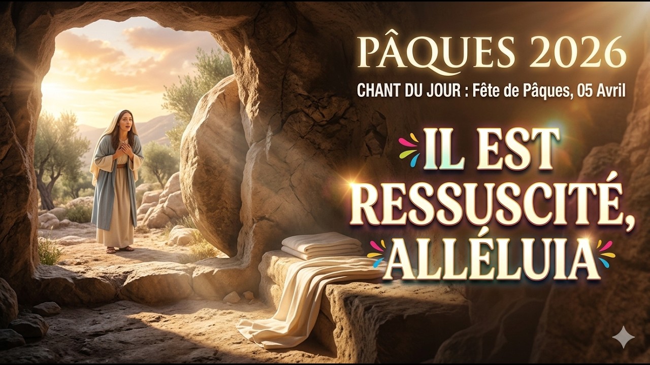 CHANT DU JOUR : F&Ecirc;TE DE P&Acirc;QUES 2026 | Solennit&eacute; - IL EST RESSUSCIT&Eacute; ALL&Eacute;LUIA | M&eacute;ditation & Pri&egrave;re