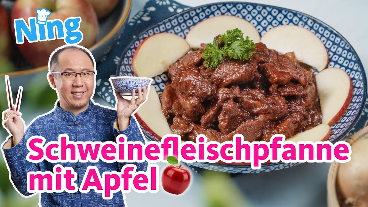 Schweinefleischpfanne mit Apfel – fruchtig, würzig und super einfach!