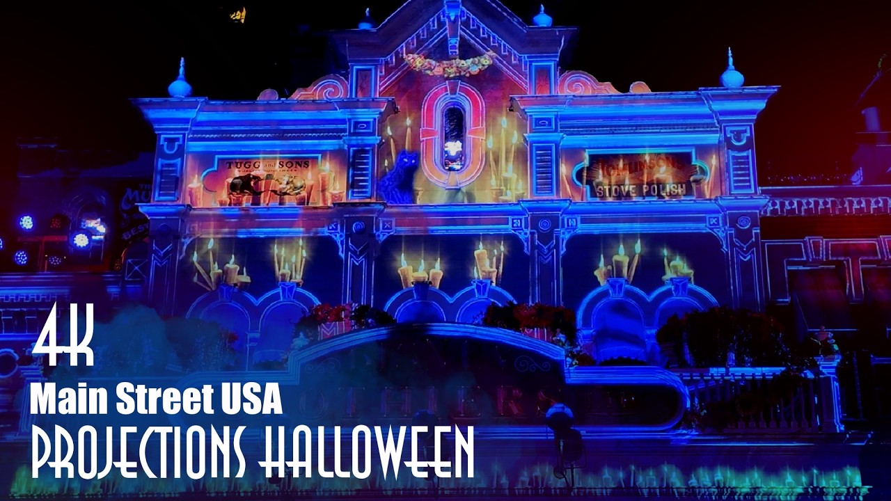 Mapping Projections Main Street | Loop Complet | Halloween 2025 | Disneyland Paris