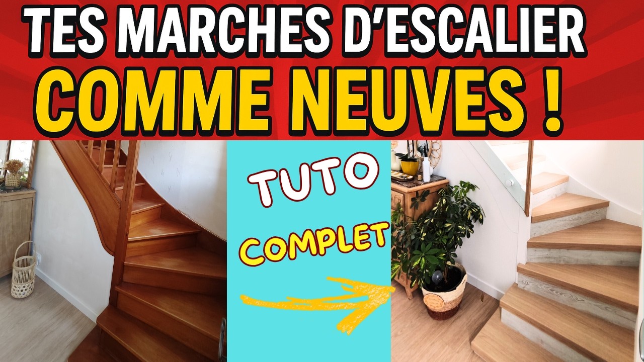 🥇 Avant / Après : comment rénover ton escalier ! Tuto complet 