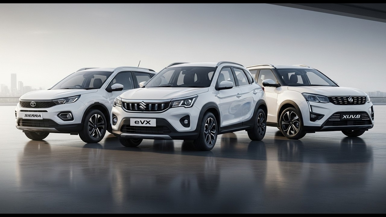 Top 3 Hottest Upcoming Car Launches India December 2026 | Tata Sierra EV, Maruti eVX,Mahindra XUV.e8