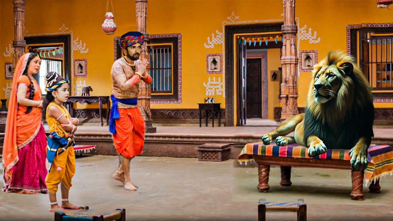 जब मैया यशोदा के घर में जंगल से आकर बैठ गया खूंखार शेर! - YASHOMATI MAIYYA KE NANDLAL | Krishna