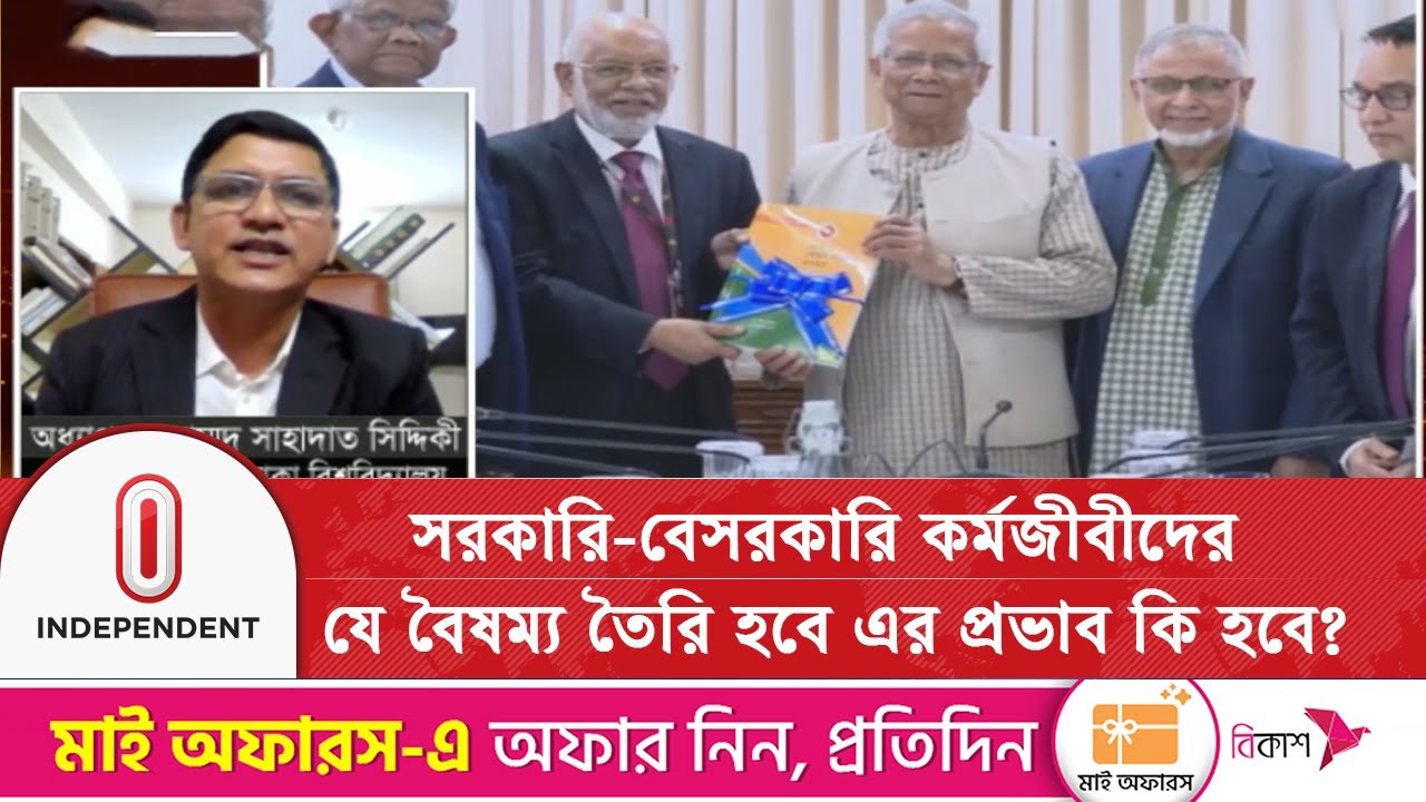সরকারি বেসরকারি কর্মজীবীদের যে বৈষম্য তৈরি হবে এর প্রভাব কি হবে? | Pay Scale | Independent TV