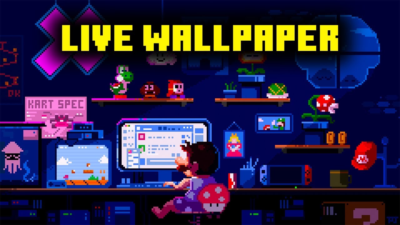 Mario Gaming Room Pixel Art &ndash; Lofi Video Game Beats | Animated LIVE WALLPAPER