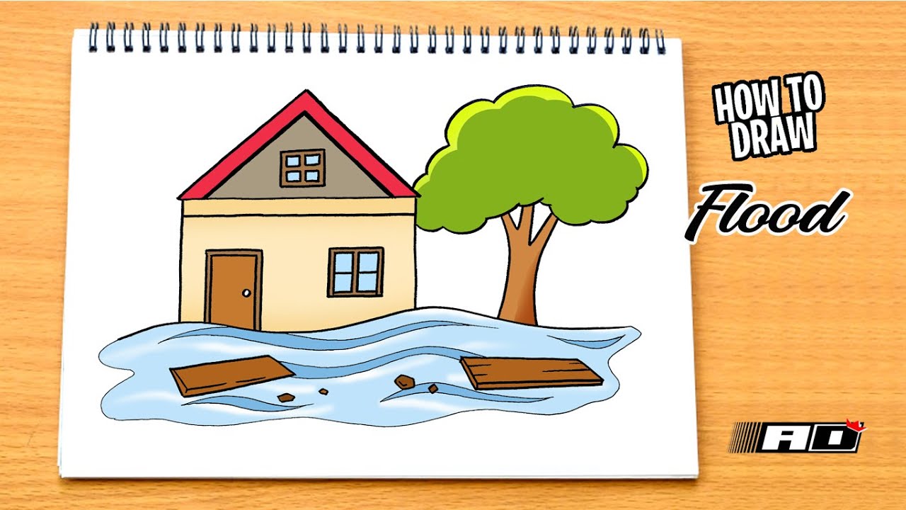 How to draw Flood step by step