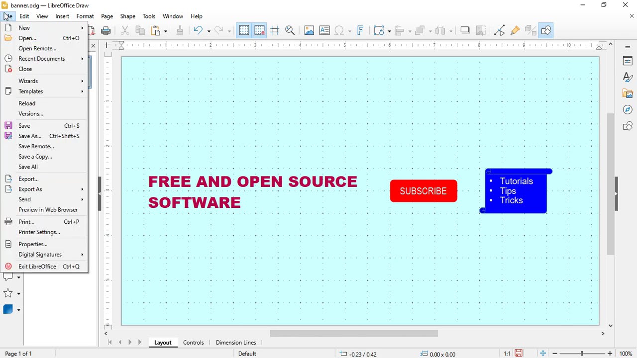 LibreOffice Draw: Ex13 stellar channel banner image #channel #youtube #youtubers #marketing