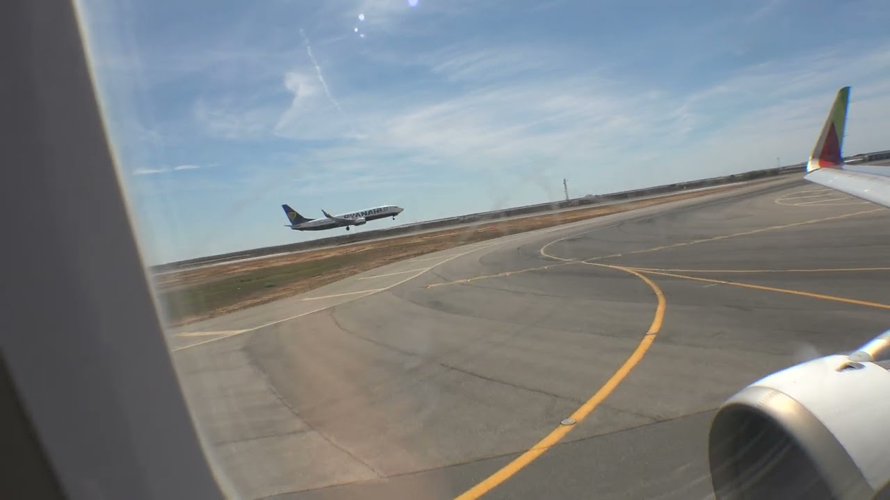 Über die Algarve! TAP Air Portugal A320 Start in Faro [Window View]