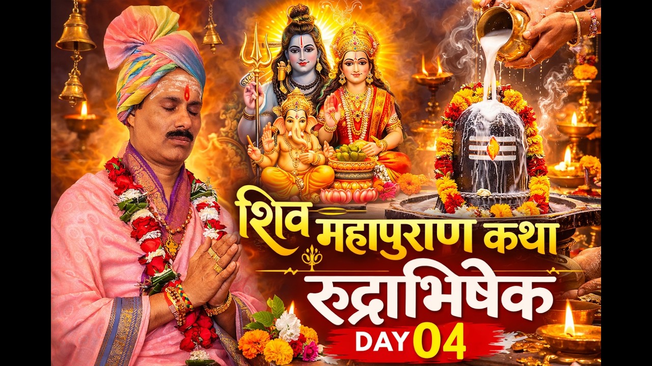 Live🔴श्री रुद्राभिषेक - श्री शिवमहापुराण कथा - कथा व्यास पण्डित मनोज शुक्ला जी