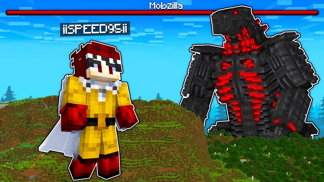 مستويات التحول الى الابطال الخارقين ضد MOBZILLA في ماين كرافت ! 🔥😱