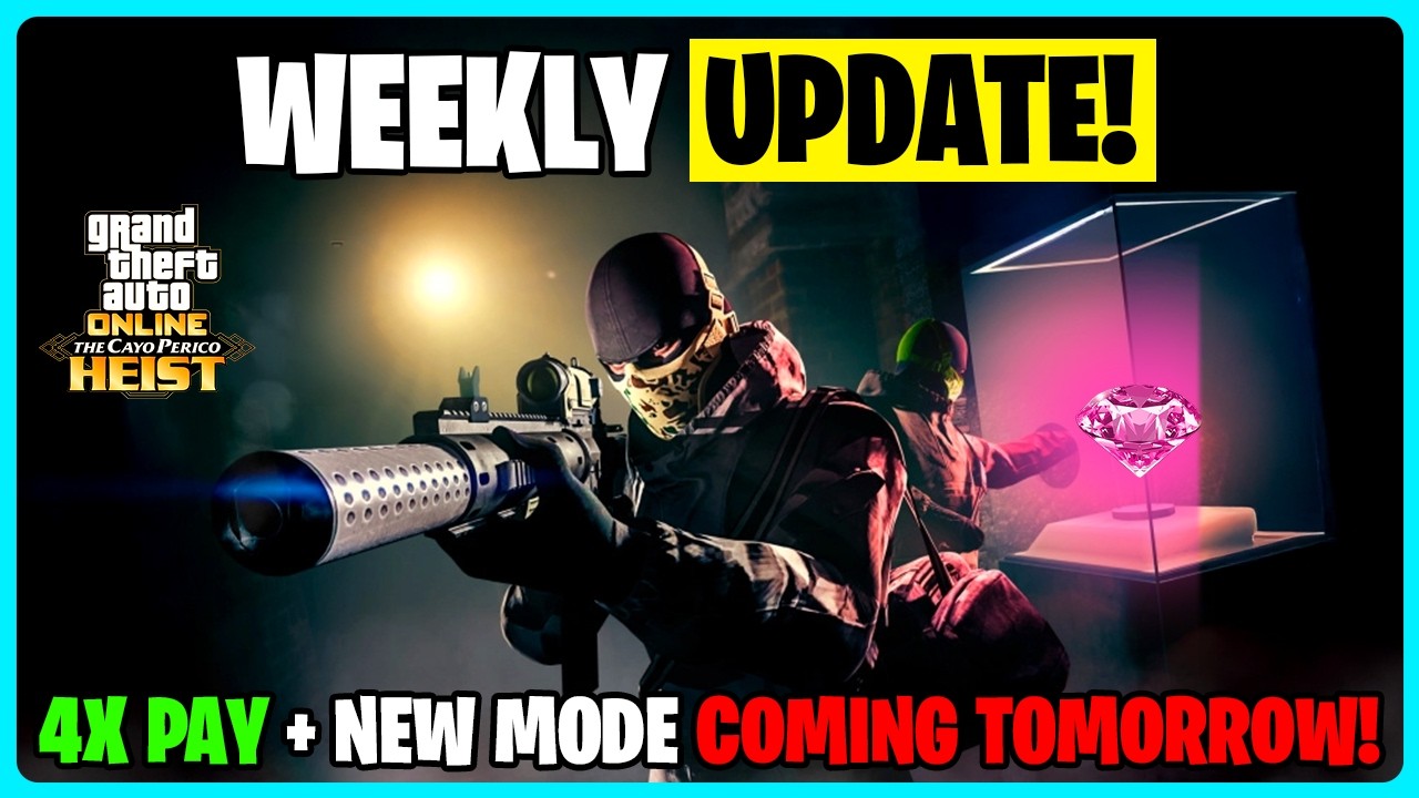 GTA ONLINE WEEKLY UPDATE! 4X MONEY & CAYO DIAMOND BOOST!