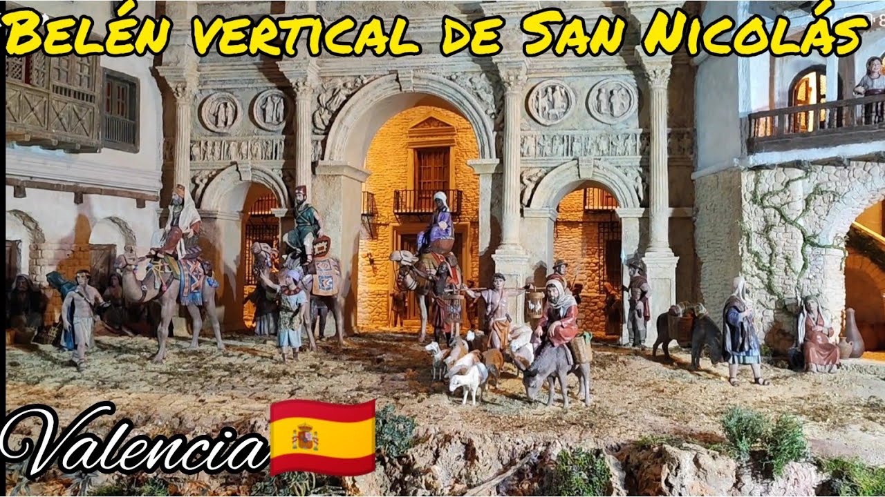 El Belén vertical más grande de Europa. iglesia San Nicolás de Valencia🇪🇸