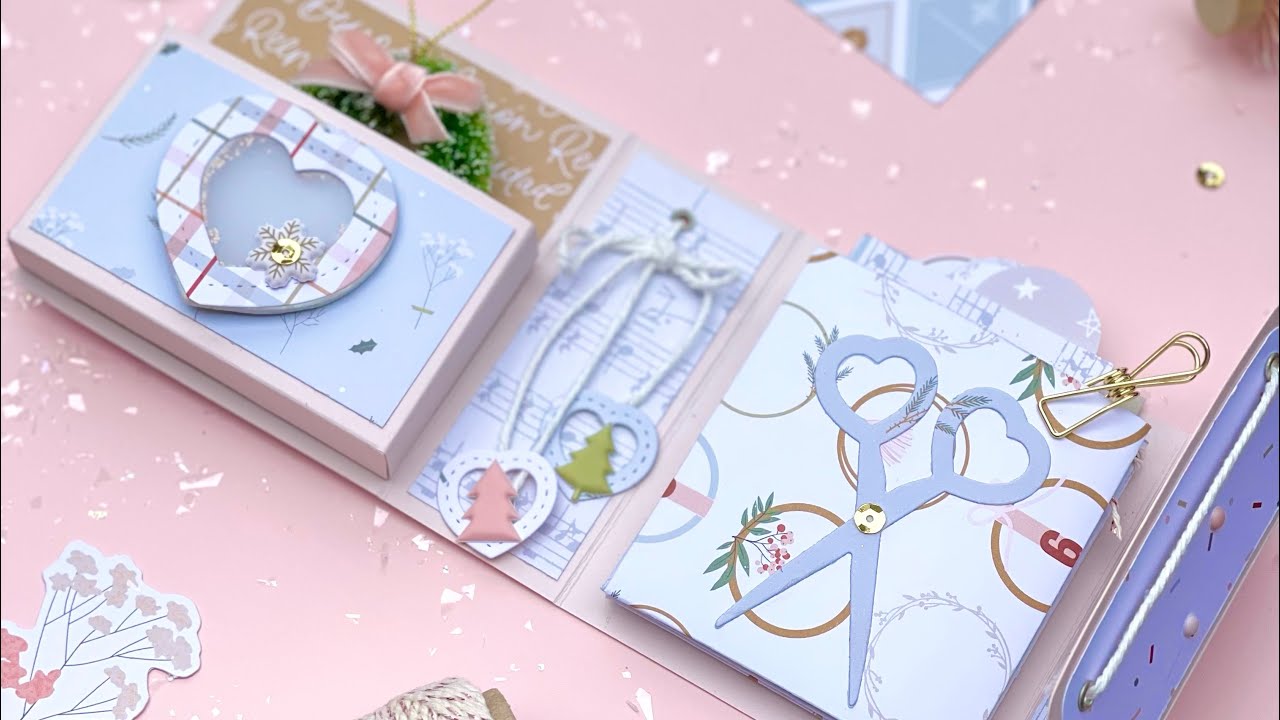 Mini Embellishment Album Treat Holder 12 Days of 🎄 Day 7 @ScrapDiva29