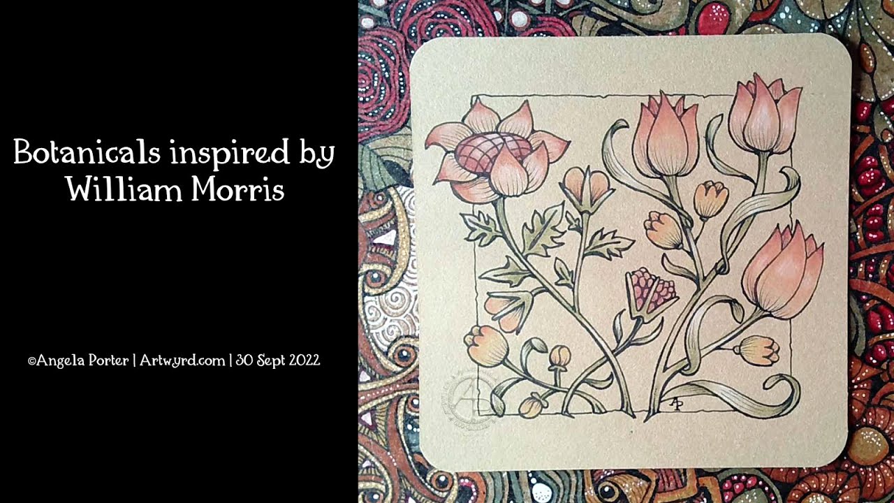 Botanicals Inspired by William Morris | #DrawWithMe |