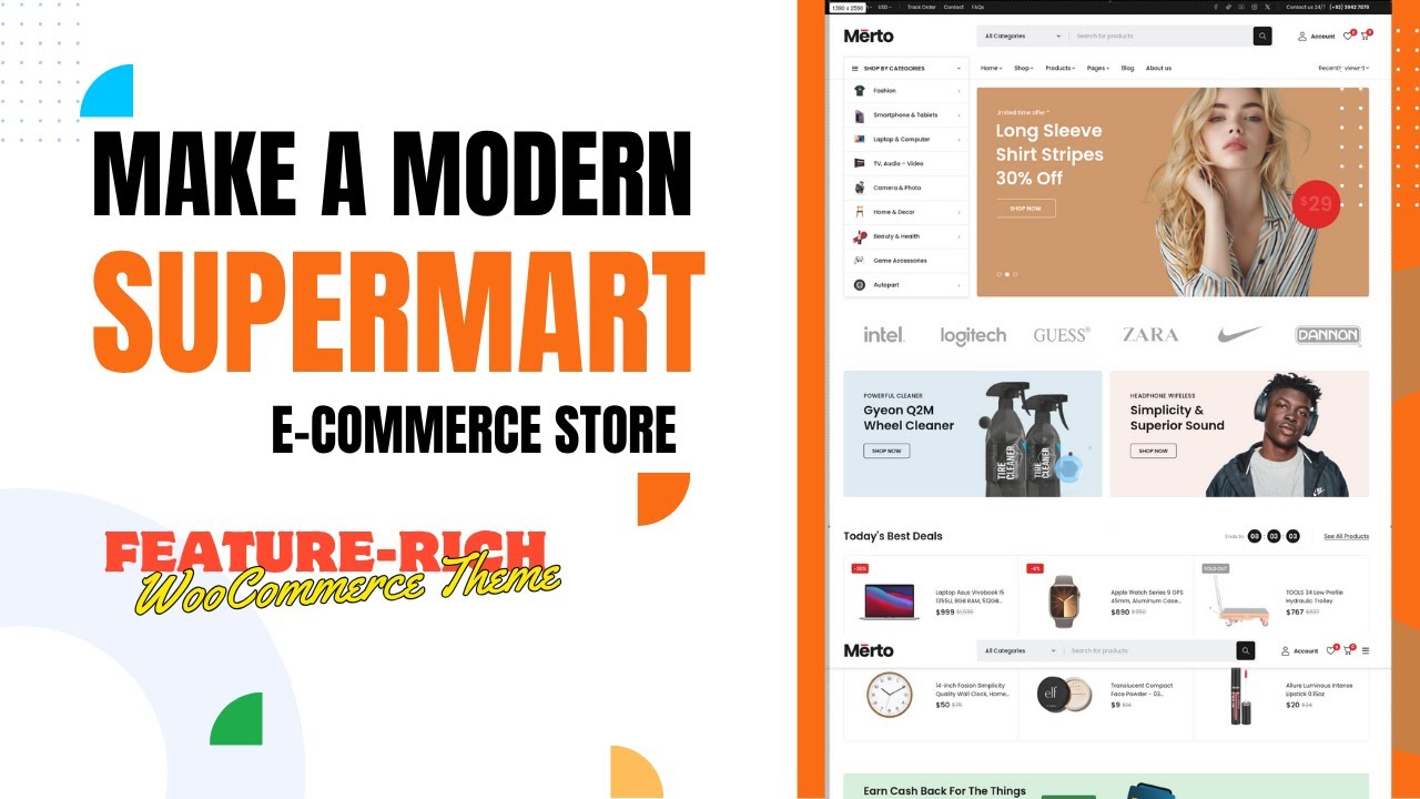 Launch a professional, feature-rich Supermart eCommerce Website | Merto -WooCommerce WordPress Theme