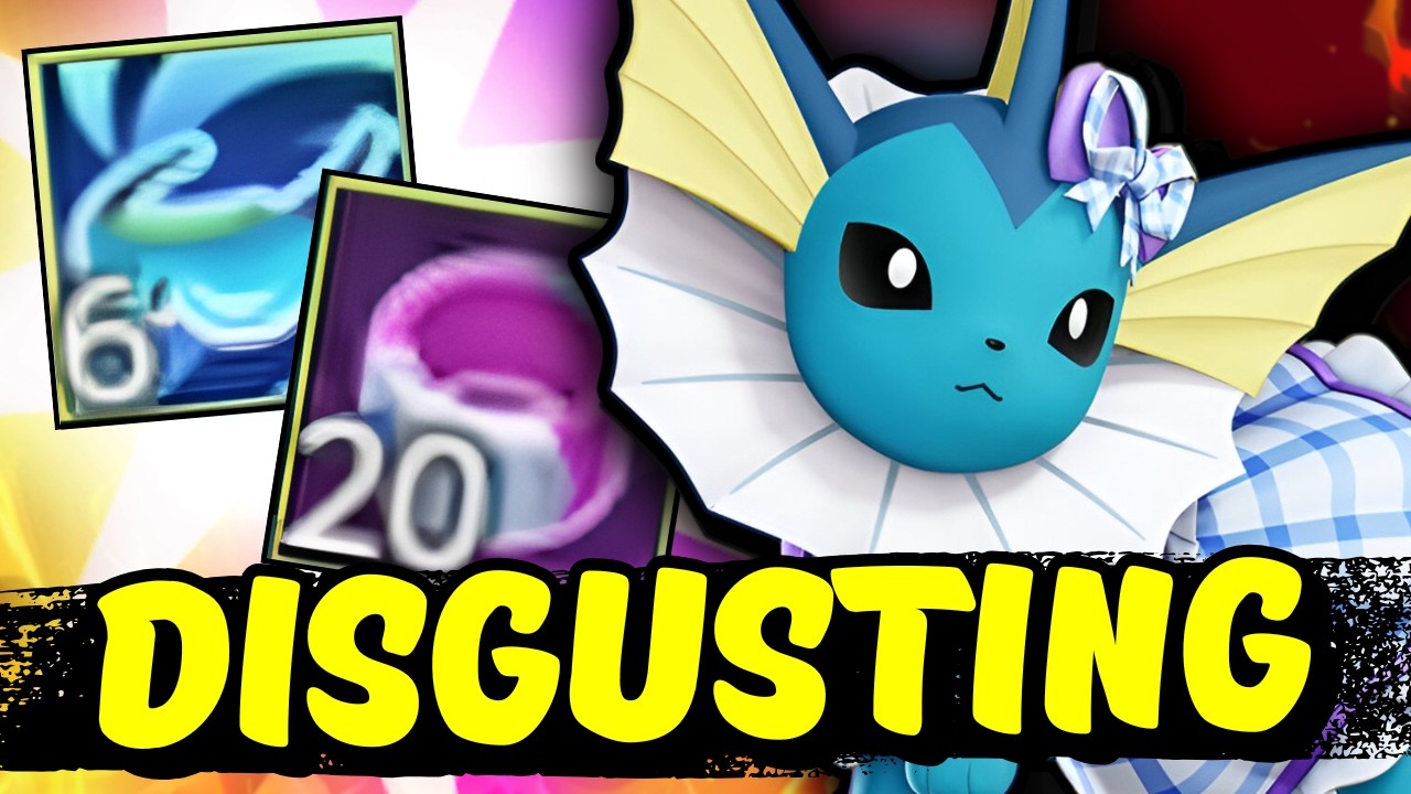 MAX POWER VAPOREON IS THE MOST UNETHICAL DEFENDER | Pokemon Unite