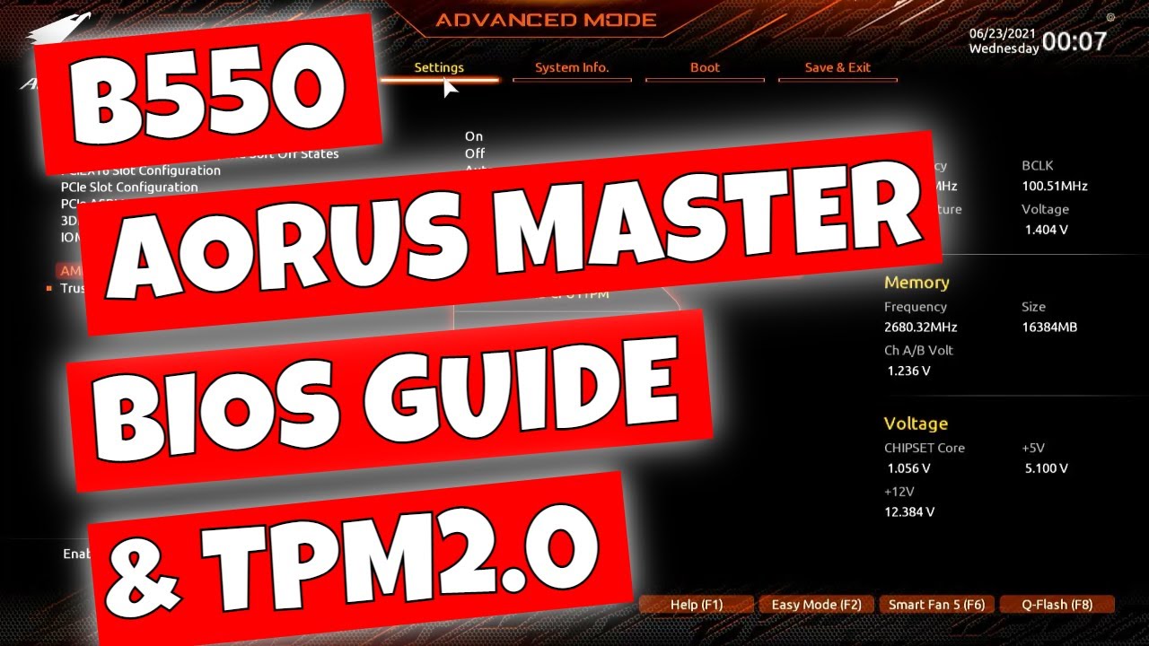 Gigabyte B550 Master UEFI BIOS GUIDE & TOUR Inc TPM