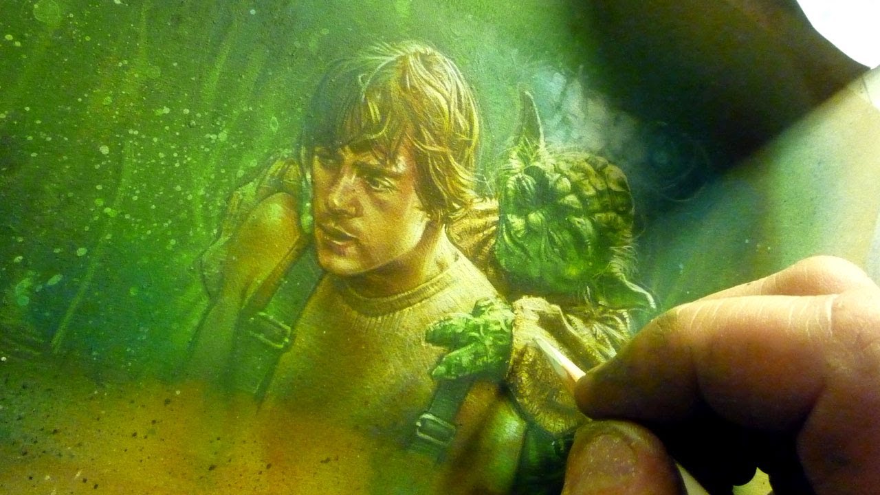 Star Wars Speed Painting, Yoda and Luke, with Jeff Lafferty