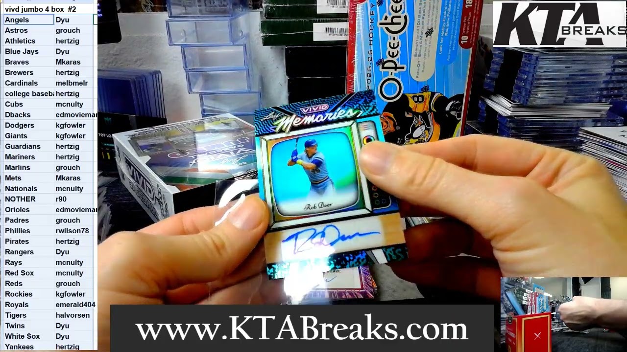 4 jumbo box pick your team #2 - 2025 leav vivid baseball 4 jumbo box 1/2 case break