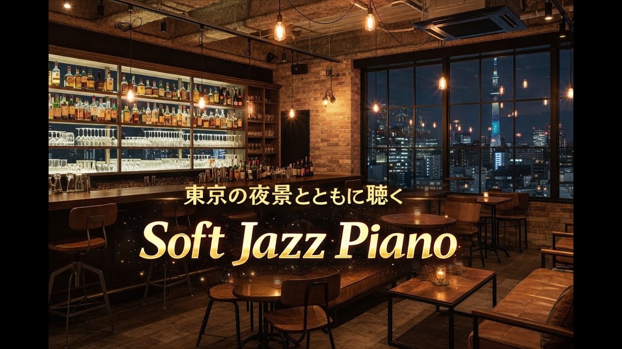 東京の夜景とともに聴く｜心ほどけるソフトジャズピアノ｜作業用・夜のリラックスBGM