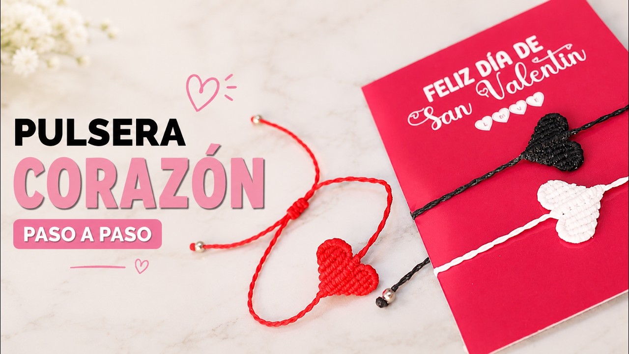 Pulsera de HILO con corazón ❤️ fácil y económica | Ideal para vender en San Valentín💰