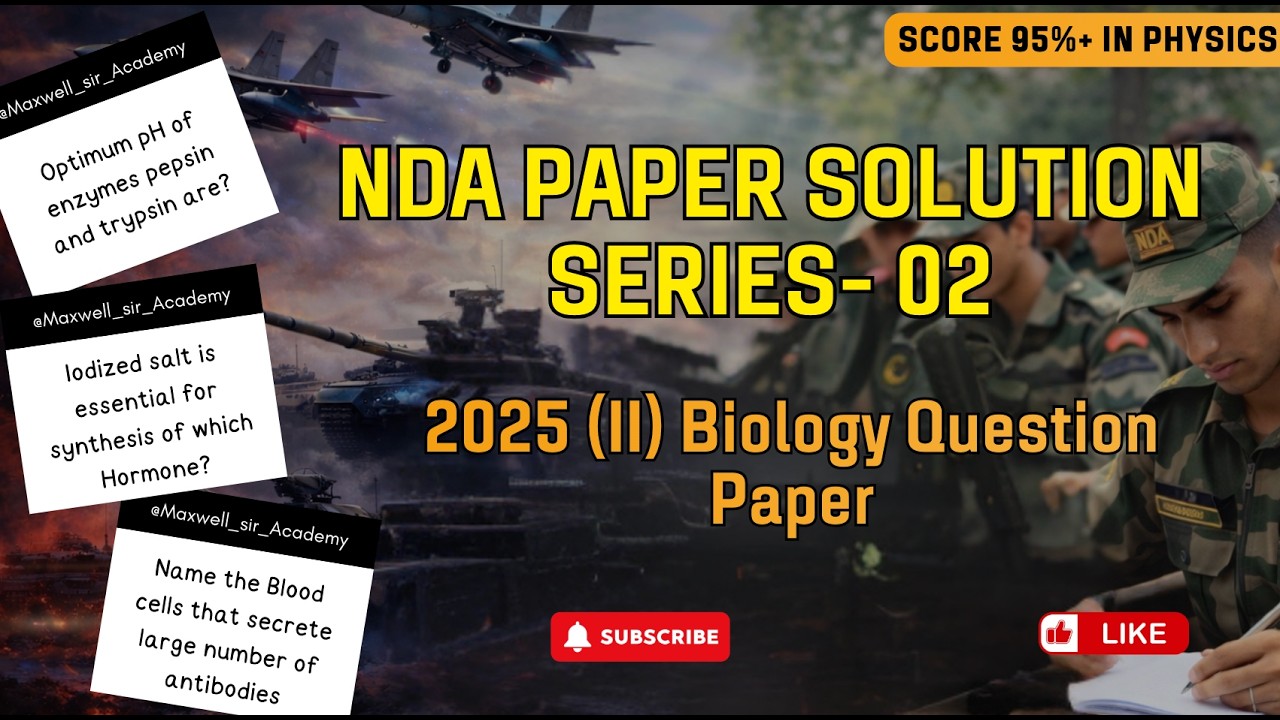 NDA 2025 Biology PYQ with Tricks | Most Repeated Questions | SSC • Railway • NTPC • Group D • NDA