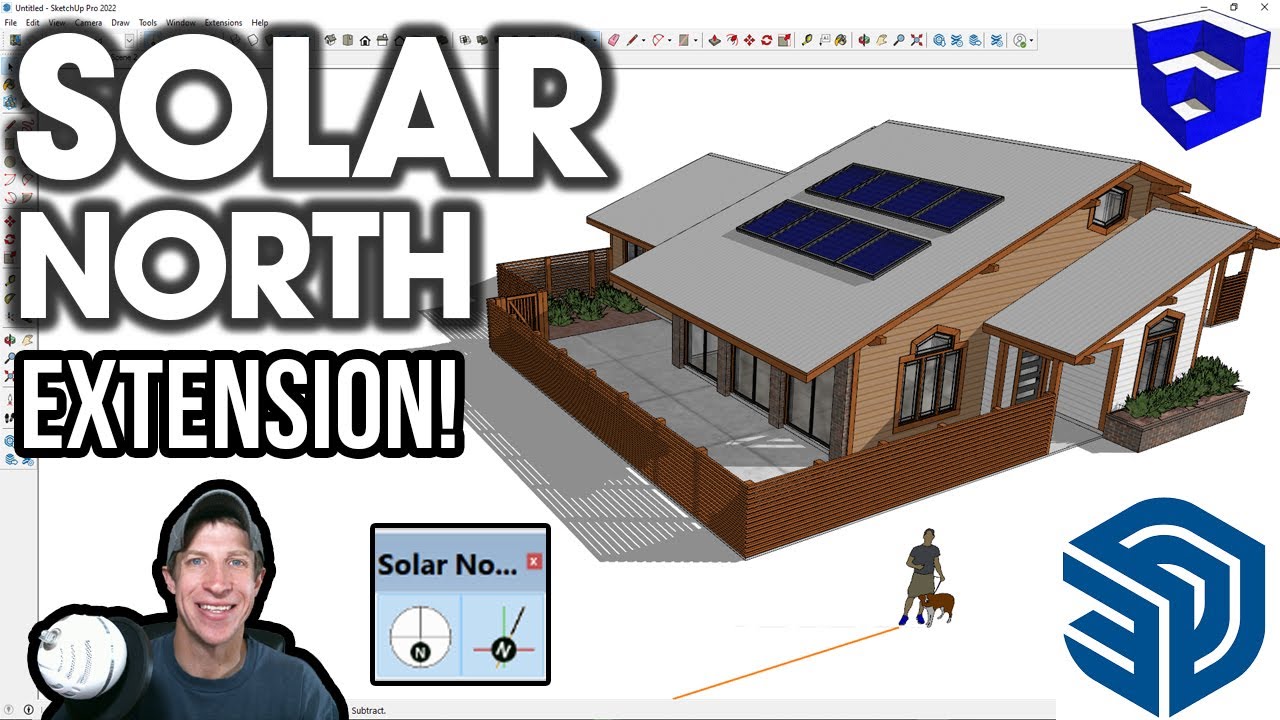 Установите направление тени с помощью расширения SOLAR NORTH!