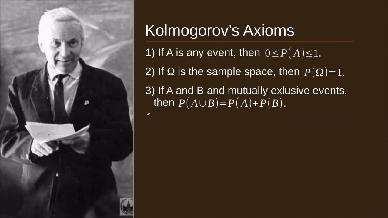 Probability and Statistics: Kolmogorov's Axioms