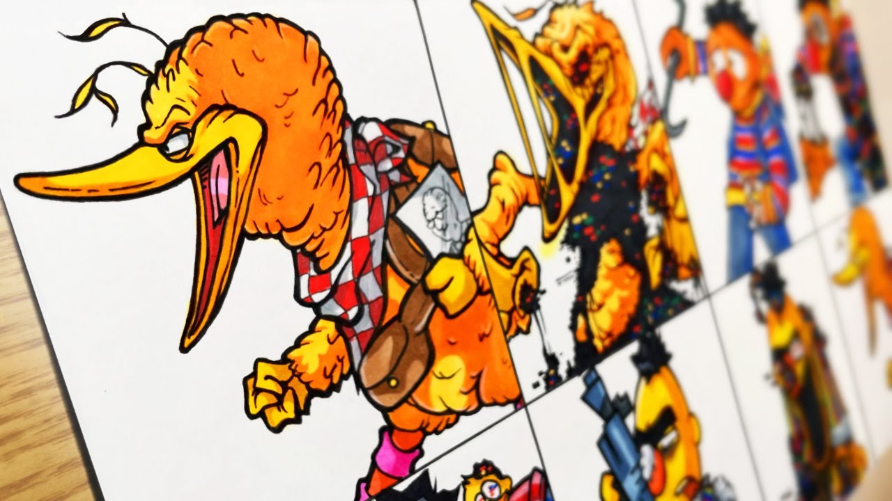 [Drawing FNF] Pibby Big Bird : Corrupted Sesame Street Glitch - Broken Strings/Tantrum(FNF Mod)