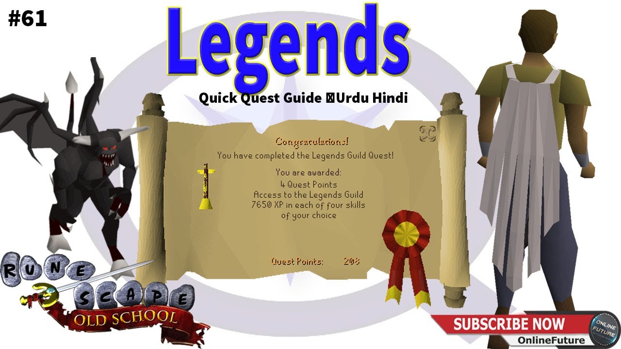 OSRS│How To Complete Legends Quest 2020 │Quick Quest Guide │Urdu Hindi