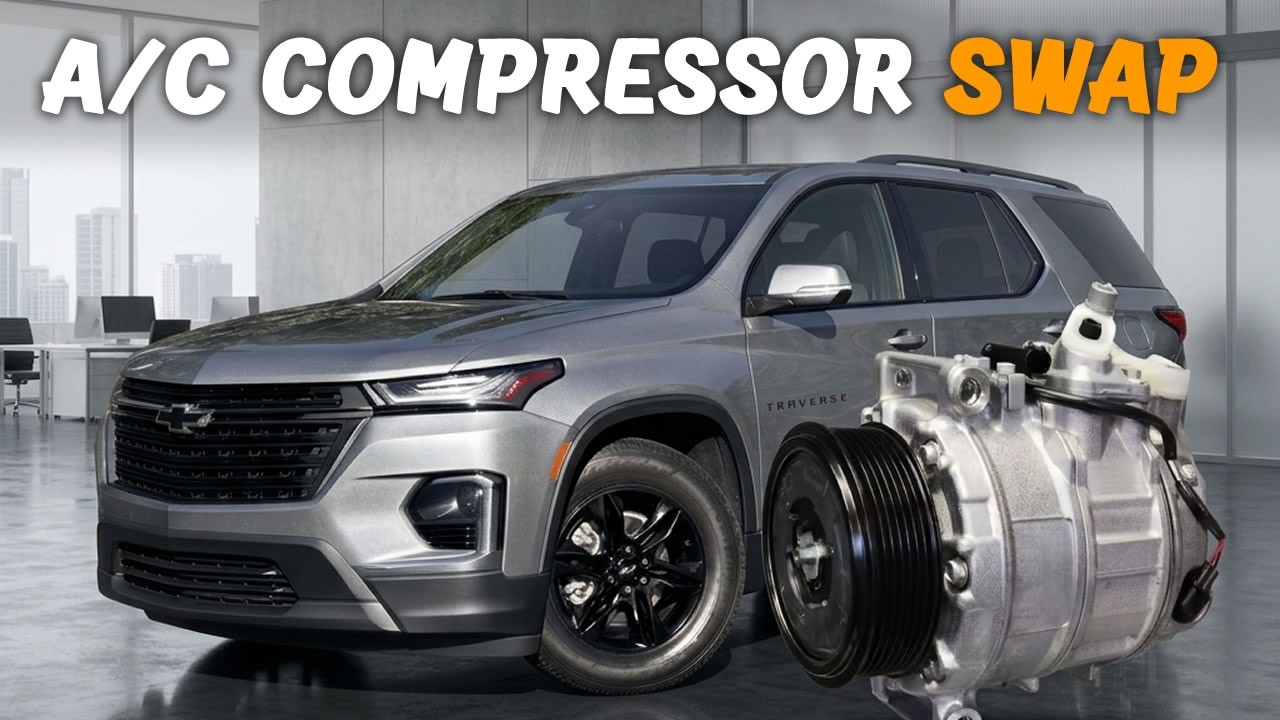 ЗАМЕНА КОМПРЕССОРА КОНДИЦИОНЕРА CHEVROLET TRAVERSE 2022