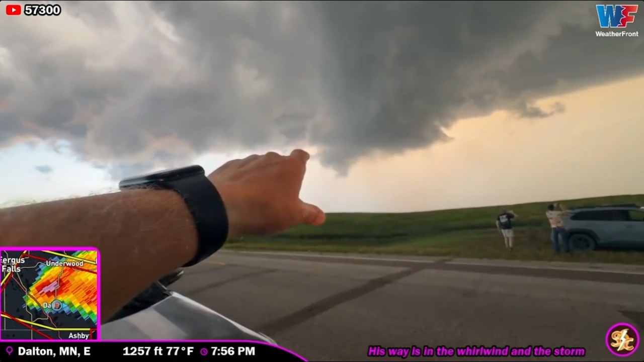 Chasing Tornado Warned Storm - Fergus Falls, Minnesota - As It Happened