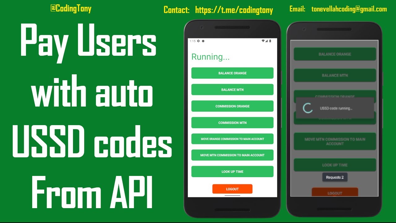 Automate ussd requests to make payments in android. Requests can be from API or anywhere else.