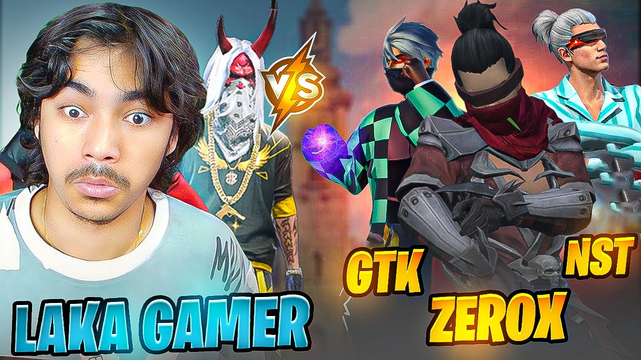 Laka Gamer vs Zerox & Gtk & Nst Twins 😱 Facing New Legends By Old Legends - Garena free fire